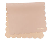 Vegan Leather Changing Mat | Pink Sand Scallop