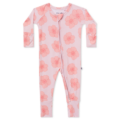 Zip Romper - Peach Hau