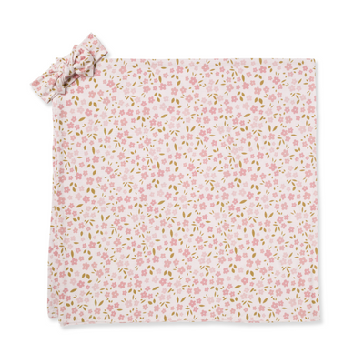 Swaddle Set - Blush Blooms Ribbed