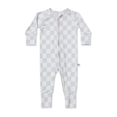 Zip Romper - Ocean Checker