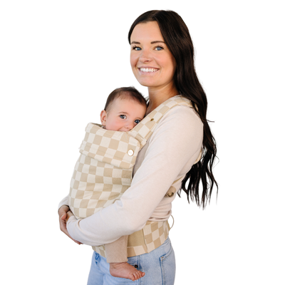 Essential Baby Carrier - Almond Checker