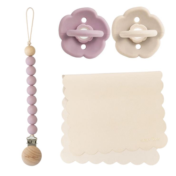 Lavender + Sand Newborn Gift Set
