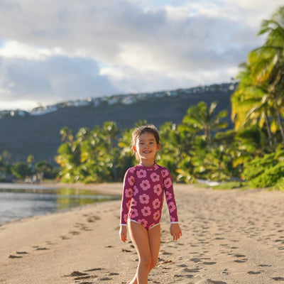 Girls One Piece Swimsuit - Berry Hau