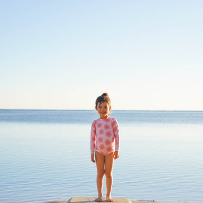 Girls One Piece Swimsuit - Peach Hau