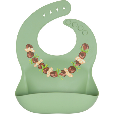 Silicone Bib - Kukui Nut Lei
