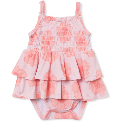 Ruffle Romper - Peach Hau