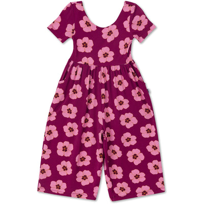 Wide Leg Jumpsuit - Berry Hau