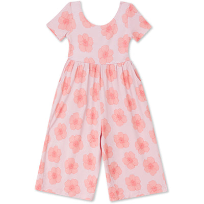 Wide Leg Jumpsuit - Peach Hau