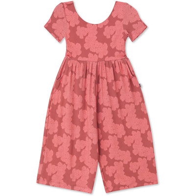 Wide Leg Jumpsuit - Mauve Hibiscus