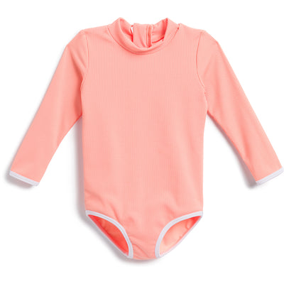 Girls One Piece Swimsuit - Canteloupe