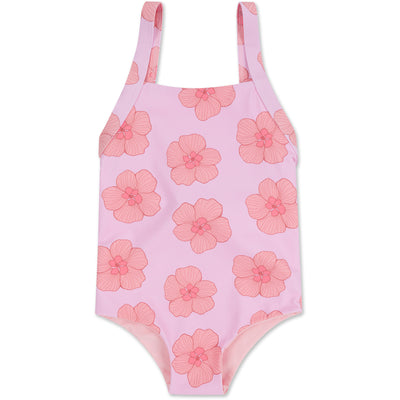 Girls Tie-Back One-Piece Swimsuit - Peach Hau