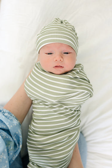 Olive Stripe Ribbed