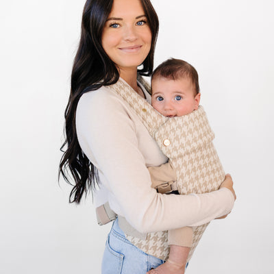 Essential Baby Carrier - Beige Houndstooth