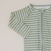 Olive Stripe Ribbed