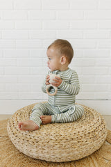 Olive Stripe Ribbed