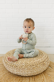 Olive Stripe Ribbed