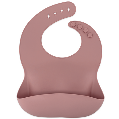 Silicone Bib - Rosewood