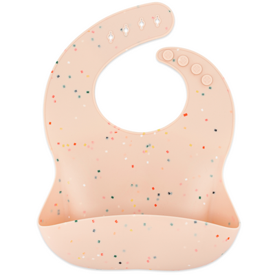 Silicone Bib - Guava Confetti