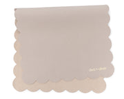 Vegan Leather Changing Mat | Grey Scallop