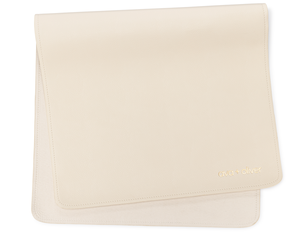 Vegan Leather Changing Mat | Cream – Ava & Oliver Vegan Leather Changing Mat | Cream – Ava & Oliver